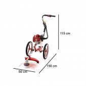 GeoTech 104448 Motocositoare cu roti, GeoTech, Pliabila, putere 2 CP, diametru de taiere 30 cm, motor in 2 timpi