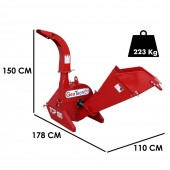 GeoTech 107063 Tocator profesional cu cardan GeoTech TCP100, priza putere tractor, max 100mm, 4 lame