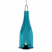 Home GB 23/BL Lampa cu led, decor sticla, Home GB 23/BL, albastra, 8 x 23 cm, lant pentru agatat