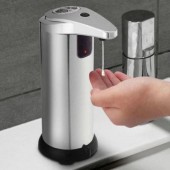 Home HG-SZA01 Dispenser automat de sapun lichid, Home HG SZA 01, senzor infrarosu, 220ml, Inox, 4xAAA