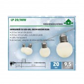 Home LP 20/WW GhirlandÄƒ cu LED-uri, decor globuri mate, 20 LED alb cald Home LP 20/WW, exterior