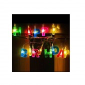 Home MLC 13/HB Ghirlanda Happy Birthday, multicolora cu 13 LED-uri, Home MLC 13/HB
