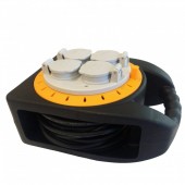 Home SO-HJR10-15 Derulator pe tambur 4 prize Schuko, Home HJR 10-15, lungime 15 m, 3 x 1.5 mm, IP 44