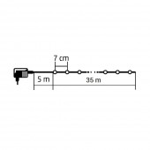 Home so-KKL500/WW Instalatie lumini exterior 500 LED-uri, Home KKL 500/WW, Lungime 35 m, IP44