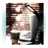 Home SO-LA 8/BK Lampa de birou cu LED-uri si ceas, negru, Home LA 8/BK, 25 led-uri