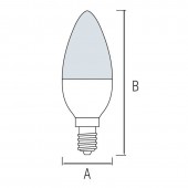 Horoz 001-003-0010/6400K Bec lumanare Ultra-10, flux luminos 1000 lm, lumina rece 6400K, 10W, E14, 175-250V
