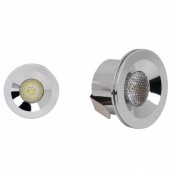 Horoz 016-004-0003 Spot Led Miranda Chrome, 3W, 260lm, lumina neutra 4200K, patrat, 220-240V, Aluminiu