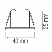 Horoz 016-004-0003 Spot Led Miranda Chrome, 3W, 260lm, lumina neutra 4200K, patrat, 220-240V, Aluminiu