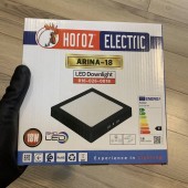 Horoz 016-026-0018/BK/ Plafoniera led Arina 18 Black, patrat, lumina rece 6400 k, 18 W, 21x21 cm, 1850 lm, 100-265 V