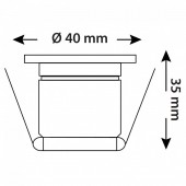 Horoz 016-038-0001/ Spot Led Laura Mat Chrome, 1W, 70lm, lumina neutral 4200K, patrat, 85-265V, Aluminiu