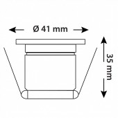 Horoz 016-039-0001 Spot Led Silvia Mat Chrome, 1W, 70lm, lumina neutral 4200K, 85-265V, Aluminiu