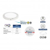 Horoz 016-060-0018/6400K Plafoniera cu senzor de miscare Martha-18, 6400K, 1530lm, 18W, aplicata sau incastrata