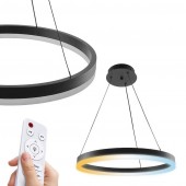 Horoz 019-083-0070 Lustra led 70 W, 3CCT, dimabil, Telecomanda, 4900 lm, Negru, 80x100 cm