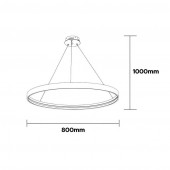 Horoz 019-083-0070 Lustra led 70 W, 3CCT, dimabil, Telecomanda, 4900 lm, Negru, 80x100 cm