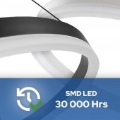 Horoz 019-083-0070 Lustra led 70 W, 3CCT, dimabil, Telecomanda, 4900 lm, Negru, 80x100 cm