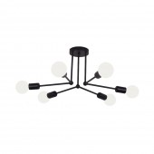 Horoz 021-025-0006 Lustra vintage 6 x E27, Negru, IP20, 250 x 600 mm, max 6 x 18 W