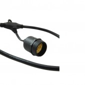 Horoz 022-001-0002 Cablu ghirlanda luminoasa Carnaval-2, fasunguri E27, 10m, interconectabila, IP44, maxim 1500W