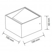 Horoz 029-007-0008/4200K/WH Aplica de perete Truva White, COB Led, lumina naturala 4200K, 8W, 520 lm, 100-240V, Otel