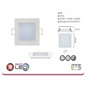 Horoz 056-005-0003/ Panou Led patrat, Slim/Sq-3, putere 3 W, 6000 K, 110 lm