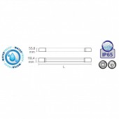 Horoz 059-005-0090/6400K Corp de iluminat Led, liniar, Okyanus-90, Slim, 90W, 6400K, 7200lm, 1542mm, IP65