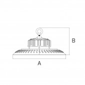 Horoz 063-004-0200 Lampa cu led Aspendos-200, pentru spatii industriale si depozite, 200W, 19000lm, 6400k, 100-265W