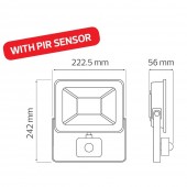 Horoz 068-004-0050/ Proiector Led cu senzor Puma/S-50, putere 50 W, 2500 lm, IP 65