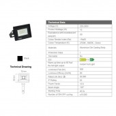 Horoz 068-008-0010/ Proiector Led Pars-10 Green, putere 10 W, 800 lm, IP 65, lumina verde
