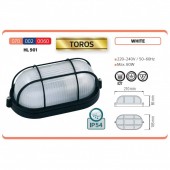 Horoz 070-002-0060BLACK Aplica Toros Black, max.60W, Negru, corp aluminiu