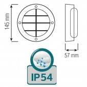 Horoz 071-004-0006/4000K/N Aplica cu led Ant 6 W, 300lm, lumina neutra 4000K, neagra, Aluminiu, IP54