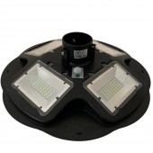Horoz 074-011-0200 Lampa solara Combat 200W, Li-Ion, flux luminos 1700 lm, senzor de miscare, IP65, 6400K, Telecomanda