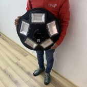 Horoz 074-011-0250 Lampa solara Horoz Combat 250W, Li-Ion, flux luminos 2400 lm, senzor de miscare, IP65, 6400K, Telecomanda