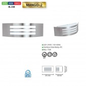Horoz 075-009-0002/ Aplica de exterior Mango-2, Inox, IP44, E27, max 75W