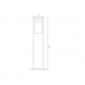 Horoz 075-015-0004 Lampa de gradina Kavak SQ-4, corp aluminiu, de perete, 500x90 mm, negru, IP44