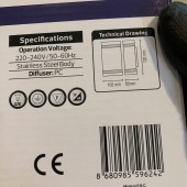 Horoz 075-019-0003 Aplica de exterior Regnum-3, Otel inoxidabil, IP44, 1xGU10