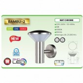 Horoz 076-016-0002 Aplica de exterior Bambu-2, Inox, IP44, Led, max 9W, 684lm, lumina neutral 4000K