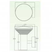 Horoz 076-016-0002 Aplica de exterior Bambu-2, Inox, IP44, Led, max 9W, 684lm, lumina neutral 4000K