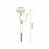 Horoz 078-010-0001/ Lampa solara cu led, pentru gradina, Orbit 3 leduri, IP44, Inaltime 340 mm, lumina rece 6400k
