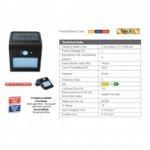 Horoz 078-012-0001 Reflector LED cu panou solar, cu senzor de miscare Sirius-1, 24 leduri, IP44, 140 lm