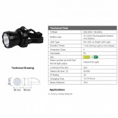 Horoz 084-007-0003/ Lanterna frontala cu led, reincarcabila, Horoz HL343L, 3 W, 200 lm
