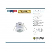 Horoz 088-001-0006/ Senzor de miscare pentru tavan, Corsa HL485, alb, distanta detectie 8 m, IP 20
