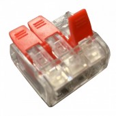 Horoz 103-002-0003 Clema tip wago 3 poli Slim-3, transparent, maxim 4 mmp, 32A, 450V