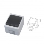 Horoz 112-100-0007 Intrerupator cap scara PT, Atom Two Way, pentru exterior, IP54