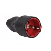 Horoz 300.000.805 Cupla stecher cauciucat Horoz Schuko, 16A, max.250V, negru