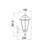 Horoz 400.010.117N Lampa de iluminat exterior tip felinar, Horoz Begonya-2, negru, IP44, Anti-Shock