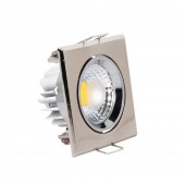 Horoz HL679L Spot Led Victoria-5 Mat Chrome, 5W, 354lm, lumina calda 2700K, patrat, 220-240V, Aluminiu, Argintiu
