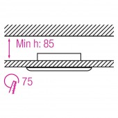 Horoz HL679L Spot Led Victoria-5 Mat Chrome, 5W, 354lm, lumina calda 2700K, patrat, 220-240V, Aluminiu, Argintiu