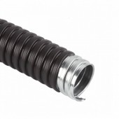 Horoz MPVC-14 Tub flexibil tip copex metalic cu izolatie PVC, diametru 14 mm, Negru, 50m, galvanizat