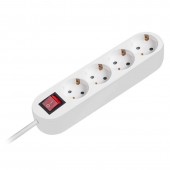 Kemot LEC-PS-4X10S Prelungitor 3x1.5mm 4 prize 10m intrerupator