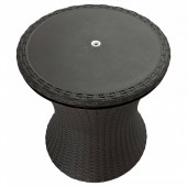 Keter SK-2171561/ Mini bar de gradina multifunctional Keter Cool Bar Rattan, maro, 49.5x49.5x57-82 cm 