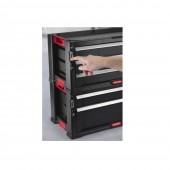 Keter SK-239781 Dulap pentru scule cu 3 sertare, Keter 17199302 TOOL CHEST, 56.2 x 28.9 x 26.2cm